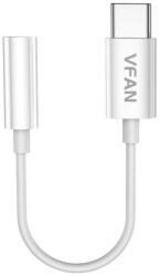 Vipfan L08 USB-C és mini jack 3.5mm AUX kábel, 10cm (fehér) (L08) - mi-one