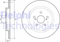 DELPHI Disc frana DELPHI BG4650C (BG4650C) - automobilus