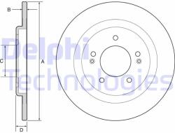 DELPHI Disc frana DELPHI BG4563C (BG4563C) - automobilus