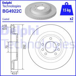 DELPHI Disc frana DELPHI BG4922C