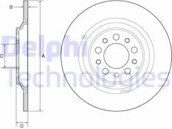 DELPHI Disc frana DELPHI BG4961C (BG4961C) - automobilus