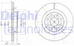 DELPHI Disc frana DELPHI BG3825 (BG3825) - automobilus