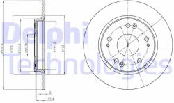 DELPHI Disc frana DELPHI BG4280 (BG4280) - automobilus
