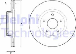 DELPHI Disc frana DELPHI BG4713C (BG4713C) - automobilus