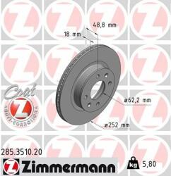 ZIMMERMANN Disc frana ZIMMERMANN COAT Z 285.3510. 20 (285.3510.20)