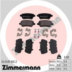 ZIMMERMANN set placute frana, frana disc ZIMMERMANN 24348.160. 2 (24348.160.2)