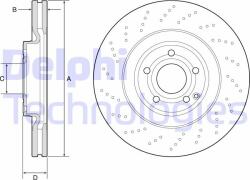 DELPHI Disc frana DELPHI BG9192C (BG9192C) - automobilus