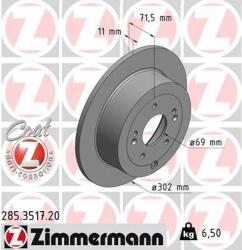 ZIMMERMANN Disc frana ZIMMERMANN COAT Z 285.3517. 20 (285.3517.20)