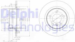 DELPHI Disc frana DELPHI BG3960 (BG3960) - automobilus