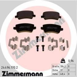 ZIMMERMANN set placute frana, frana disc ZIMMERMANN 24496.170. 2 (24496.170.2)