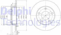 DELPHI Disc frana DELPHI BG2520 (BG2520) - automobilus