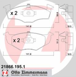 ZIMMERMANN set placute frana, frana disc ZIMMERMANN 21866.195. 1