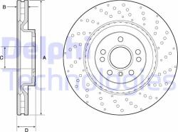 DELPHI Disc frana DELPHI BG9149C (BG9149C) - automobilus
