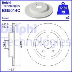 DELPHI Disc frana DELPHI BG5014C (BG5014C) - automobilus