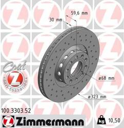 ZIMMERMANN Disc frana ZIMMERMANN SPORT Z 100.3303. 52 (100.3303.52)