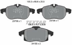 TEXTAR set placute frana, frana disc TEXTAR 2415501 - automobilus - 340,08 RON