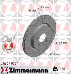 ZIMMERMANN Disc frana ZIMMERMANN COAT Z 430.2635. 20 (430.2635.20)