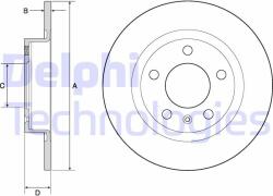 DELPHI Disc frana DELPHI BG4675 (BG4675) - automobilus