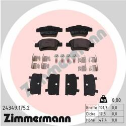 ZIMMERMANN set placute frana, frana disc ZIMMERMANN 24349.175. 2 (24349.175.2)