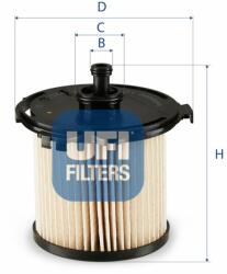 UFI filtru combustibil UFI 26.074. 00 (26.074.00)