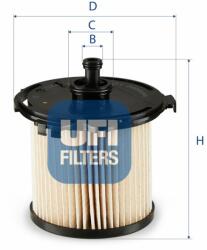 UFI filtru combustibil UFI 26.074. 00 - automobilus