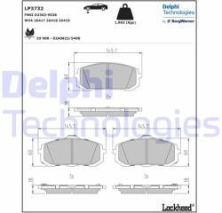 DELPHI set placute frana, frana disc DELPHI LP3732 (LP3732)