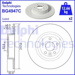 DELPHI Disc frana DELPHI BG4947C (BG4947C) - automobilus