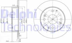 DELPHI Disc frana DELPHI BG2666 (BG2666) - automobilus