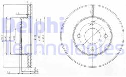 DELPHI Disc frana DELPHI BG3763 (BG3763) - automobilus