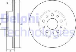 DELPHI Disc frana DELPHI BG4655C (BG4655C) - automobilus