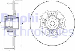 DELPHI Disc frana DELPHI BG9114RS (BG9114RS) - automobilus