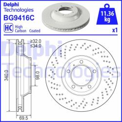 DELPHI Disc frana DELPHI BG9416C (BG9416C)