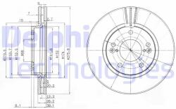 DELPHI Disc frana DELPHI BG3721 (BG3721)
