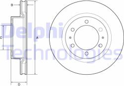 DELPHI Disc frana DELPHI BG4925C (BG4925C) - automobilus