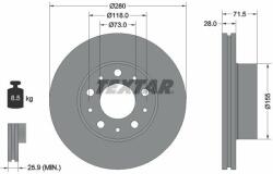 TEXTAR Disc frana TEXTAR PRO 92286103 (92286103)
