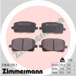 ZIMMERMANN set placute frana, frana disc ZIMMERMANN 23836.170. 1