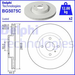 DELPHI Disc frana DELPHI BG5075C (BG5075C)