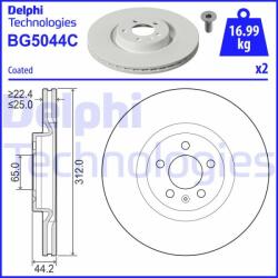 DELPHI Disc frana DELPHI BG5044C (BG5044C)