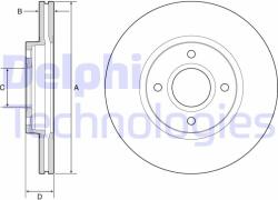 DELPHI Disc frana DELPHI BG4569C (BG4569C) - automobilus