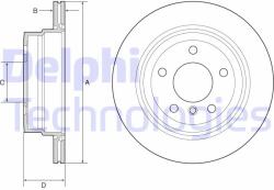 DELPHI Disc frana DELPHI BG4946C (BG4946C) - automobilus