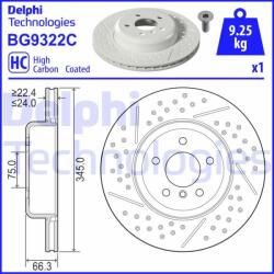 DELPHI Disc frana DELPHI BG9322C (BG9322C) - automobilus