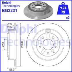 DELPHI Disc frana DELPHI BG3231 (BG3231)