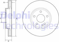 DELPHI Disc frana DELPHI BG4788C (BG4788C) - automobilus