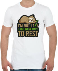 printfashion I'm not lazy - Férfi póló - Fehér (12051734)