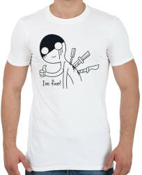 printfashion I am fine - Férfi póló - Fehér (12070318)