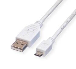 Roline Кабел Roline 11.99. 8755, от USB Type A(м) към USB Micro B(м), 3m, бял (11.99.8755)