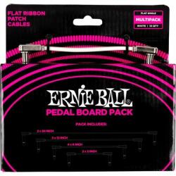 Ernie Ball 6387 Flat Ribbon Pedal Board Pack fehér patchkábel szett - hangszerplaza