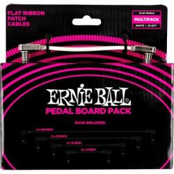 Ernie Ball 6387 Flat Ribbon Pedal Board Pack fehér patchkábel szett
