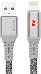 Dudao Cablu telefon USB - Lightning 1 m 3 A cu LED Dudao gri (6970379618011)