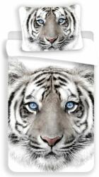 Jerry Fabrics Ágyneműhuzat Fehér tigris - Fehér / szürke | 140 x 200 cm / 70 x 90 cm (18BS326-JF)